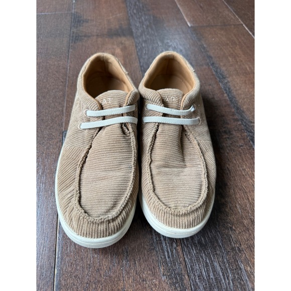 Ariat Other - Ariat Kids Hilo Corduroy Tan Brown Slip On Moc Toe Shoes 10053799 Size 3M